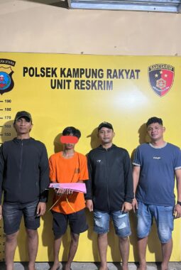 Polsek Kampung Rakyat tidak Tanggung Tanggung Ringkus Pemuda di Perkebunan Sawit l1,95 Gram Sabu Diamankan